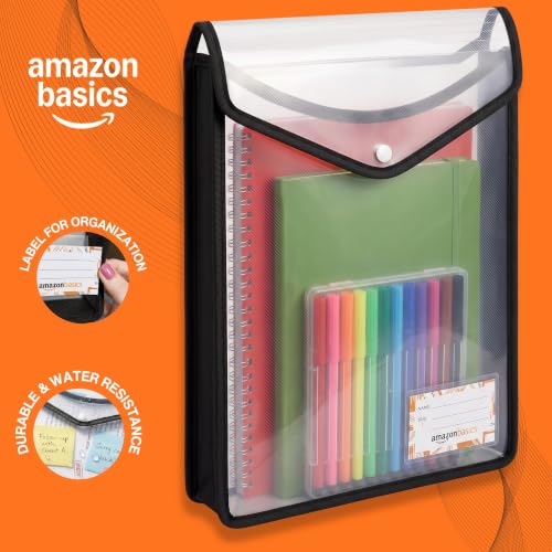 Amazon Basics Black Vertical File Folder, Pack of 5 - Image 3