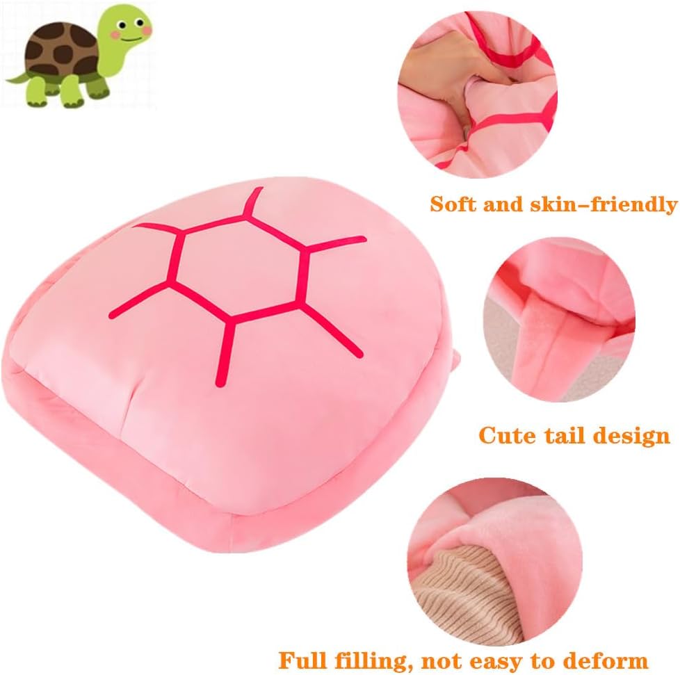 SEAHOME Wearable Turtle Shell Pillows，Turtle Plush Pillow Stuffed Animal Costume for Kids Adults ， Plush Toy Funny Dress Up Creative Gifts (Green, 51 inch)