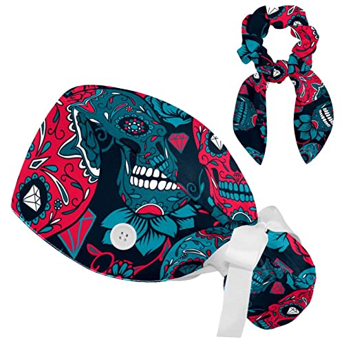 Bonnet de travail licorne réglable : bonnet bouffant avec bandeau