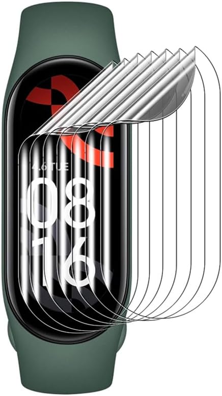 Paquete de 5 Protector de pantalla para Xiaomi Mi Band 8Band 7Band 6Band 5, HD Clear Hydrogel Curvo Soft Smart Watch Película protectora (no vidrio)