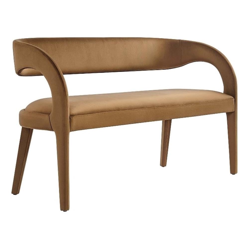 Modway Pinnacle Performance Velvet Accent Bench in Brown
