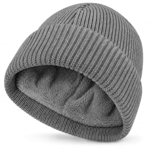Image of Winter Cap for Men & Women Stylish, Beanie Cap, Woolen Cap for Man & Woman with Fur Inside, Round Shaped
