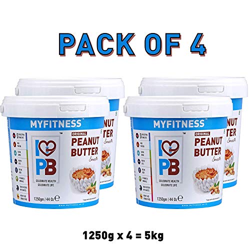 Image of MYFITNESS Original Peanut Butter Smooth 1250g (Pack of 4)