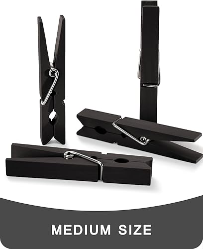 Vista 107 de Alfileres de ropa de madera para manualidades, pinzas de cierre de agarre fuerte, clips de ropa de madera de abedul, pinzas de ropa para colgar