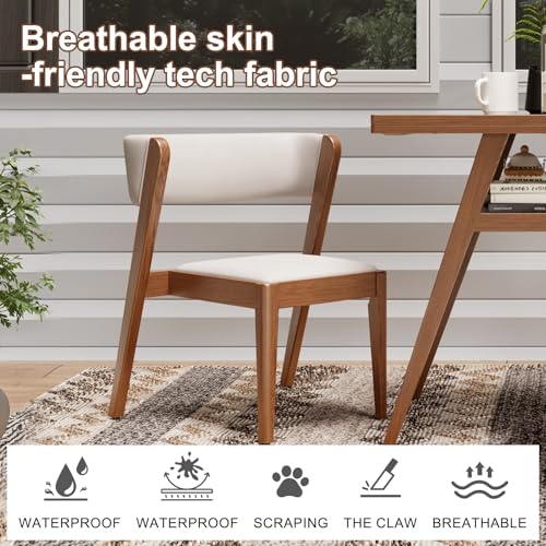 Image of soild wood 3-Piece Bistro dining table set,Bistro Stacking table and chairs set of 2 with Padded Seat, Dinette for Kitchen, Dining Room, Patio,Tavern, Balcony,Compact Space-Saving (Walnut)