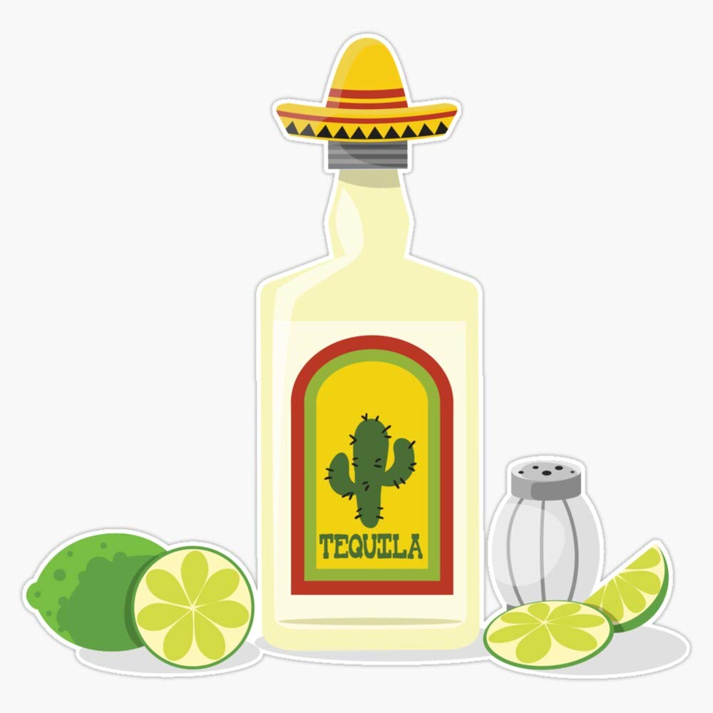 Amazon.com: Tequila Sticker Vinyl Bumper Sticker Decal