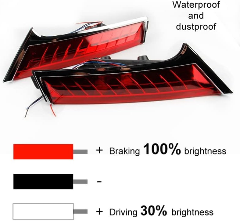 Miniatura 4 de For Nissan X-Trail T32 2014-2020,Rear Bumper Reflector Lamp Tail Brake Lamp
