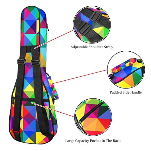 Housse pour ukulélé – Motif carreaux colorés – 10 mm d’épaisseur – Rembourrage en éponge de 53,3 cm – Avec sangles… - Les Beatles, Paul McCartney, John Lennon, RIngo Starr, George Harrison Housse pour ukulélé - Motif carreaux colorés - 10 mm d'épaisseur - Rembourrage en éponge de 53,3 cm - Avec sangles… – Image 4
