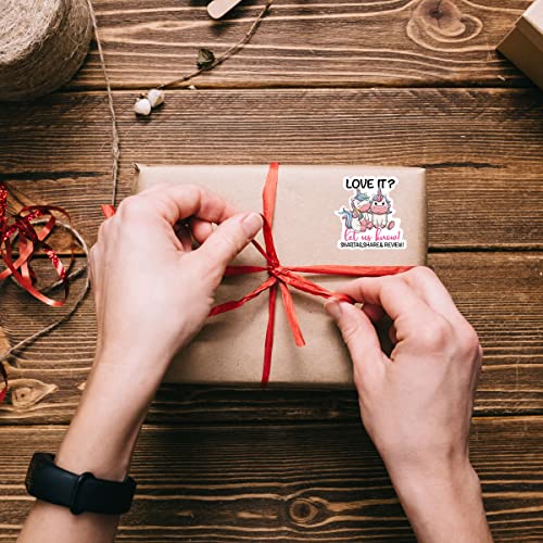 Wailozco Love It Let Me Know Unicorn Stickers,Thank You Stickers,Handmade Stickers,Small Shop Stickers,Envelopes Stickers For Small Business, Online Retailers,Handmade Goods,500 Labels Per Roll #TOP3