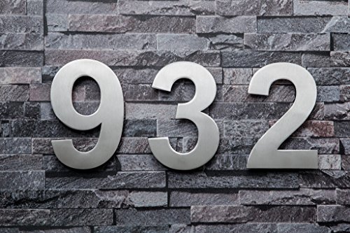 Qt Modern House Number - Small 4 Inch - Brushed Stainless Steel (Number 2 Two), Floating Appearance, Easy To Install And Made Of Solid 304 #TOP3