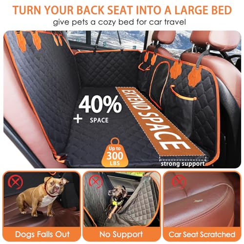 Ryoizen Dog Car Seat Cover for Back Seat, Waterproof Back Seat Extender for medium large Dogs, Hard Bottom Dog hammock Travel Camping Bed Supports 330lb, Backseat Protector for Pet, Car, Truck, SUV Ryoizen Dog Car Seat Cover for Back Seat, Waterproof Back Seat Extender for medium large Dogs, Hard Bottom Dog hammock Travel Camping Bed Supports 330lb, Backseat Protector for Pet, Car, Truck, SUV