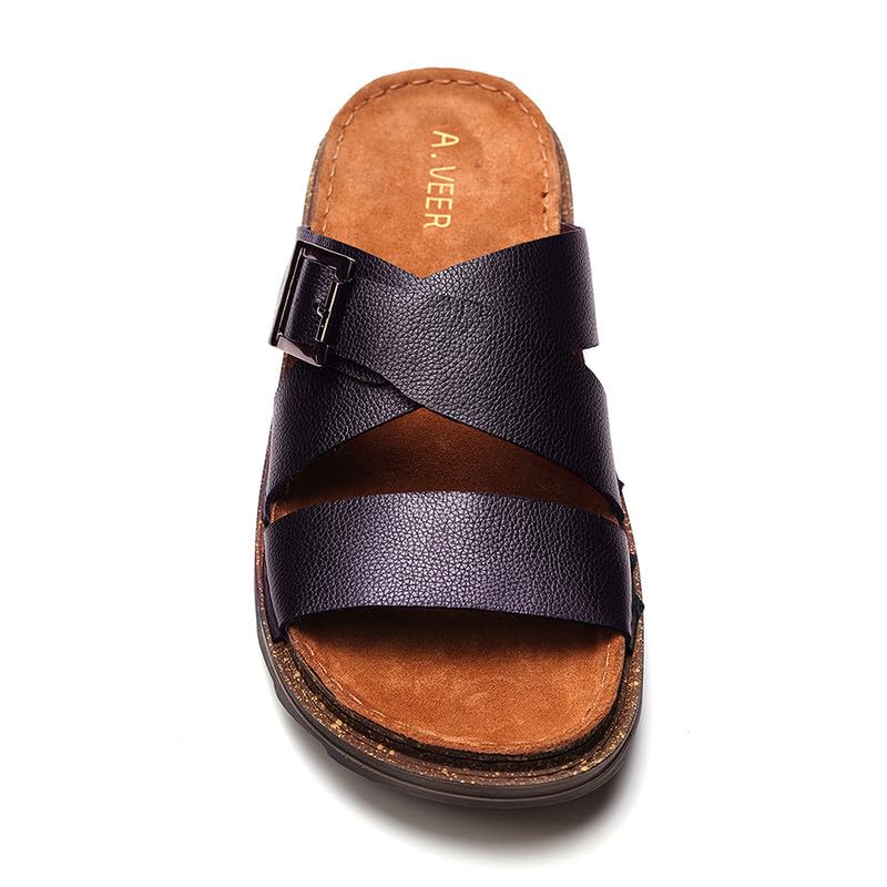 A. Veer Baliya One Strap Sandal for Men | Mens Slide Sandals | Casual Mens Slides |Leather Sandals3