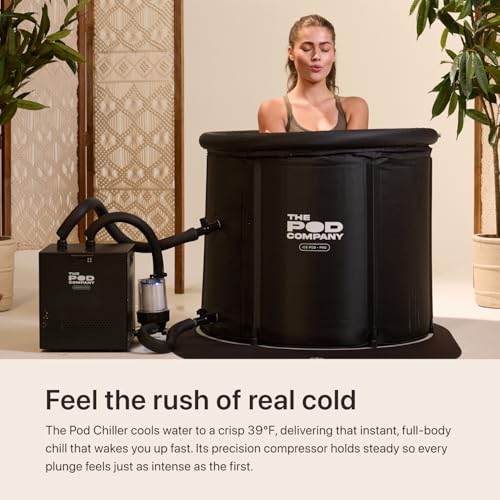 Standard Water Chiller – Compact Cold Plunge Cooling System – 41°F Adjustable Temperature – Pairs with Ice Pod Pro & Long Pod – 24/7 Water Circulation & Built-in Filtration – The Pod Company