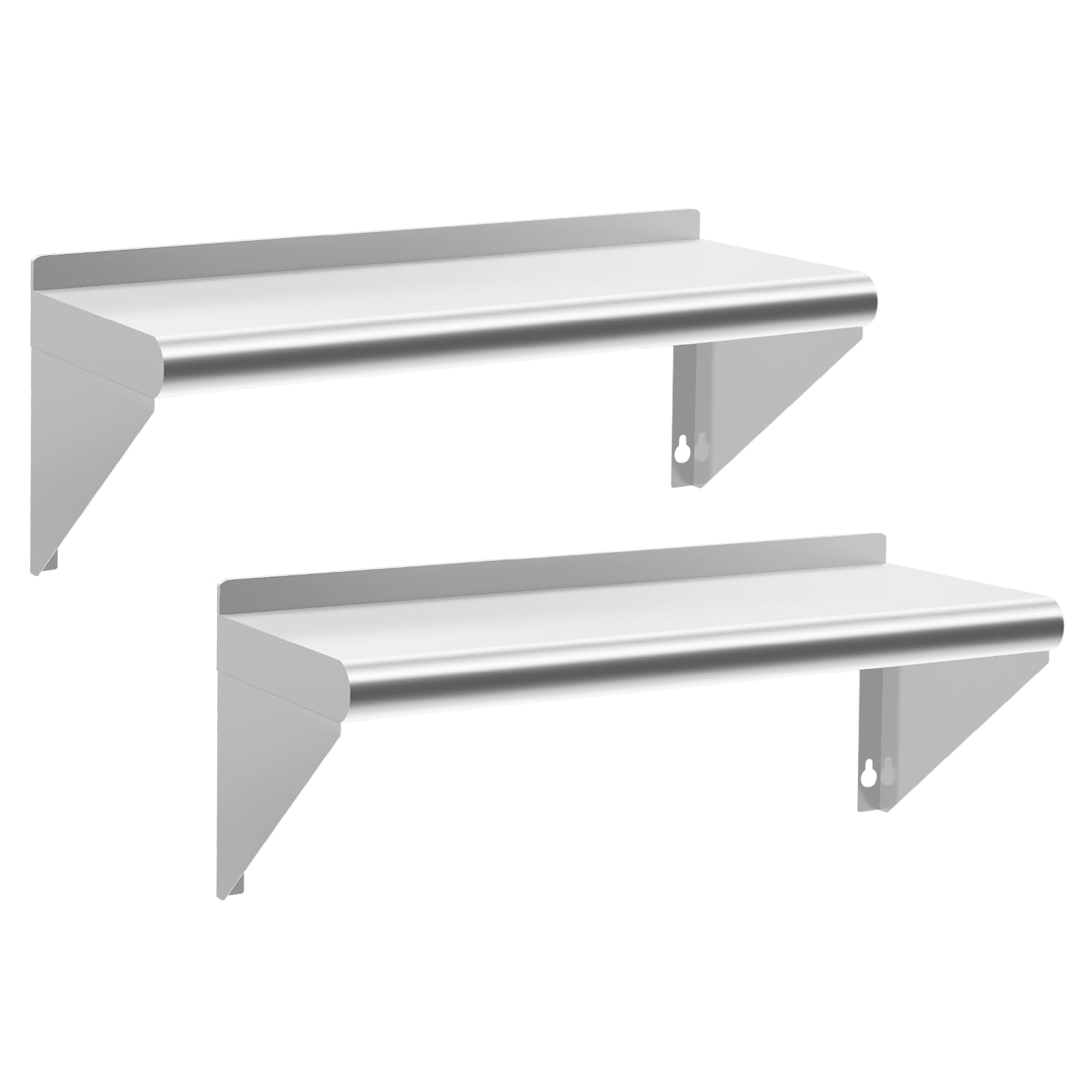 14 x 36 Inch Stainless Steel Wall Shelves, 2 Pack, NSF Certified