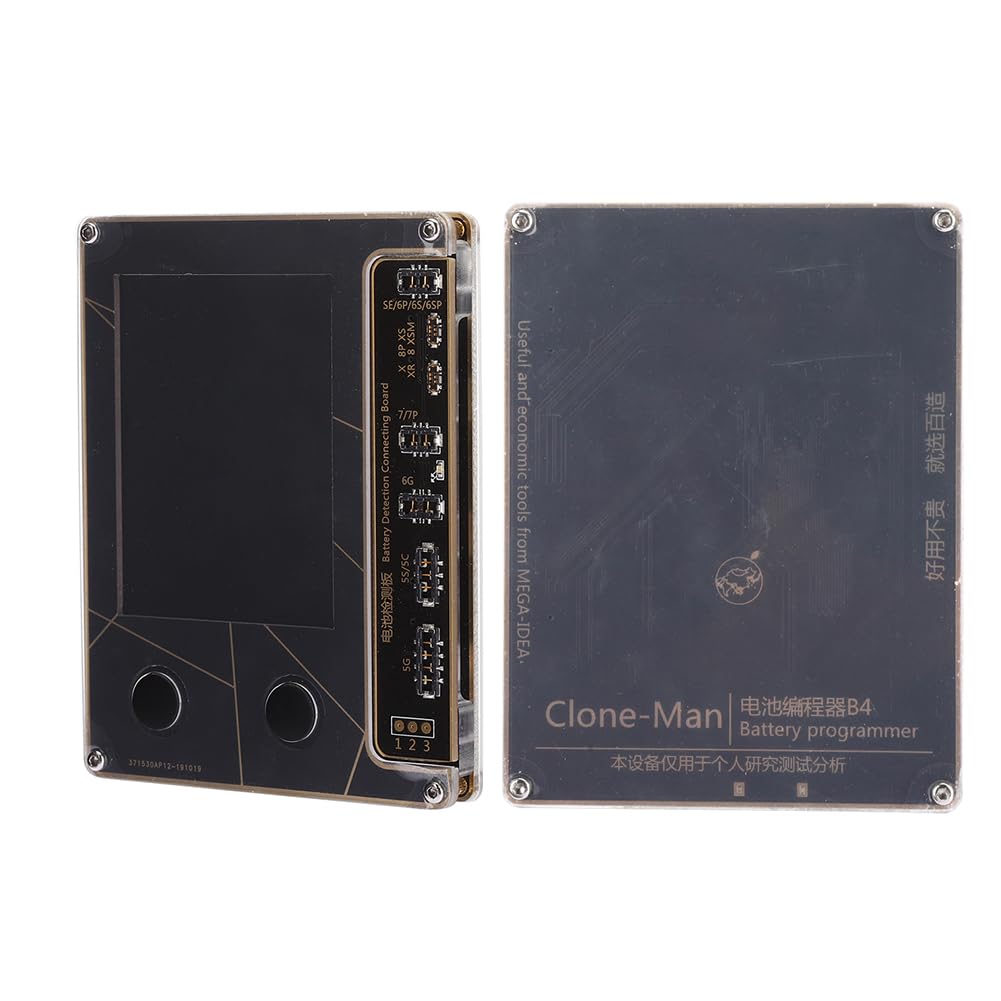 Ejoyous Programator Baterii Tester Baterii Telefonu Akrylowego z Wykrywaniem i naprawą Danych Obsługa Wielu Języków dla 5 5s SE 6 6P 6s 6sp 7 7p 8 8p X XR XS XS Max (BLACK)