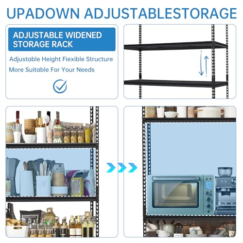 Image of Heavy Duty Storage Shelves 48x18x72 in, 2500Lbs Adjustable Metal Shelving for Garage Organization, Durable Garage Shelving Easy Assemble