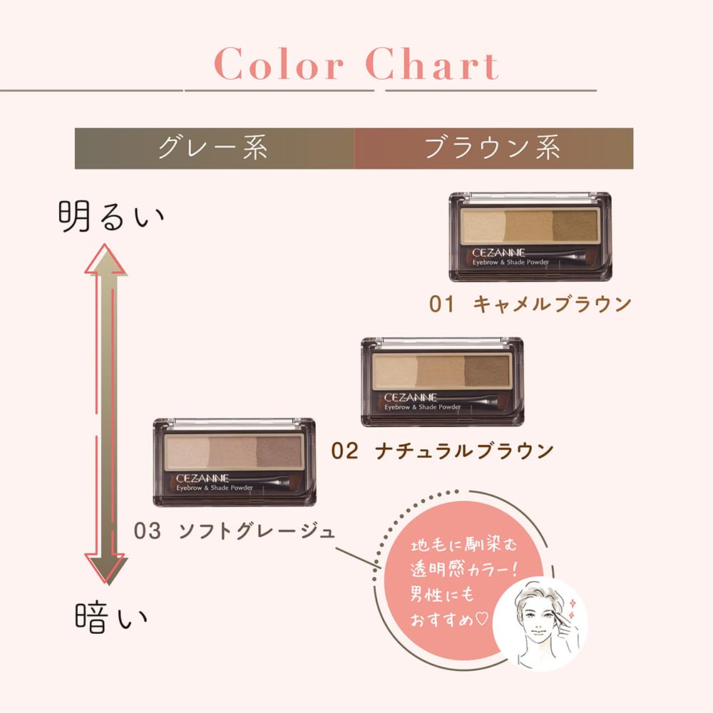 Amazon.co.jp: セザンヌ アイブロウ＆シェードパウダー 03 ソフト
