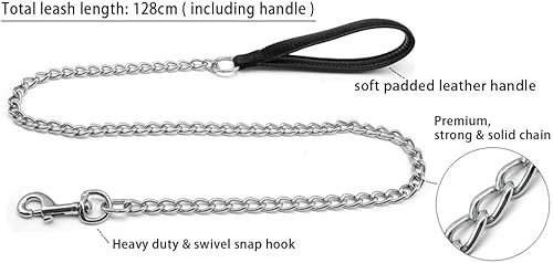 Miniatura 2 de Beirui - Correa de alta calidad para perro de 4 pies, correa de mango acolchado suave, correas básicas perfectas para mascotas de tamaño grande y