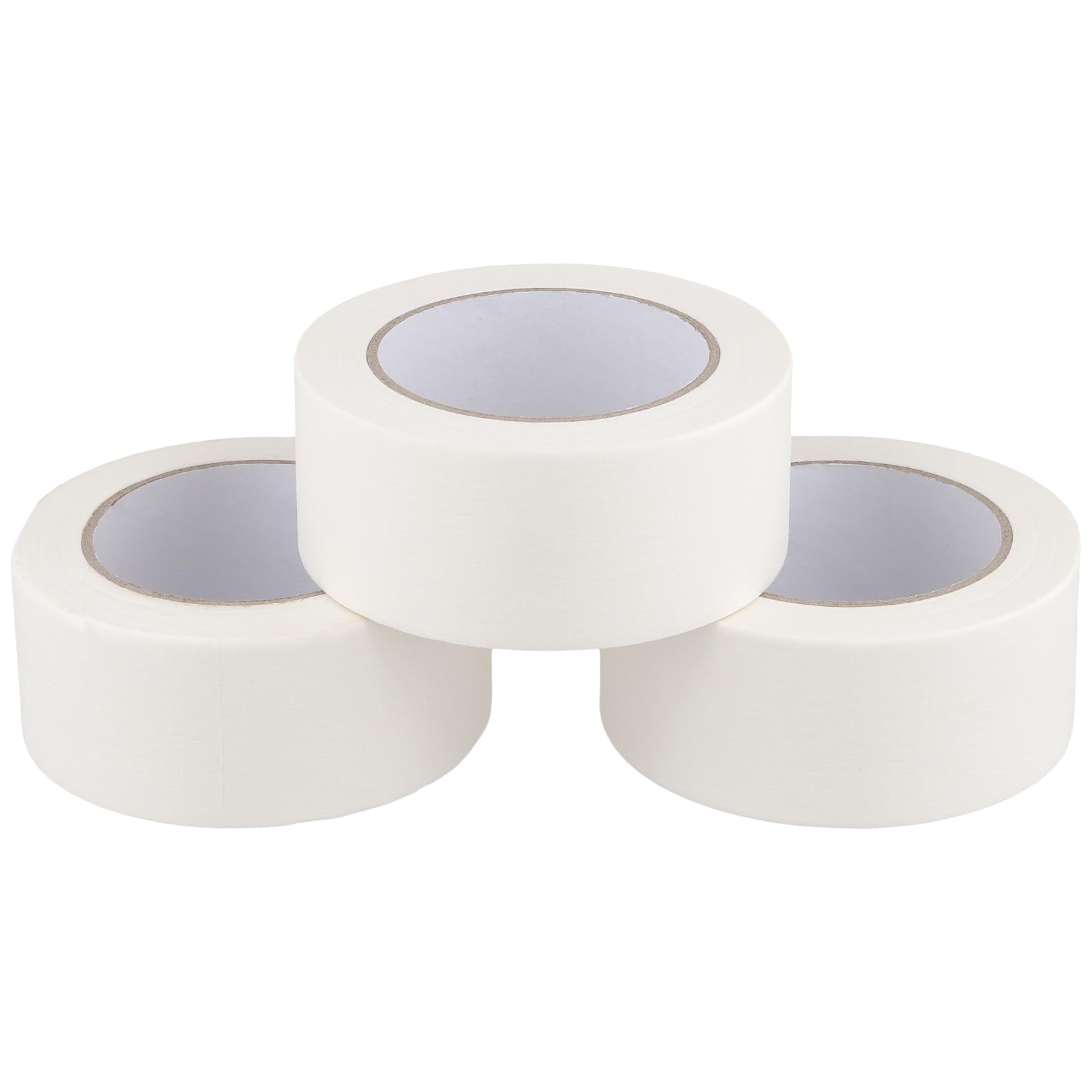 Cinta adhesiva blanca para pintores, 50 mm x 50 m, 10 rollos, para pintar y decorar