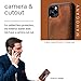 PEGAI Personalized 100% Leather Wallet Case for iPhone XS MAX, with Card Holder, Screen Protector, Handmade, Protective, Magnetic, Wallet Phone Case | McLean Mahogany