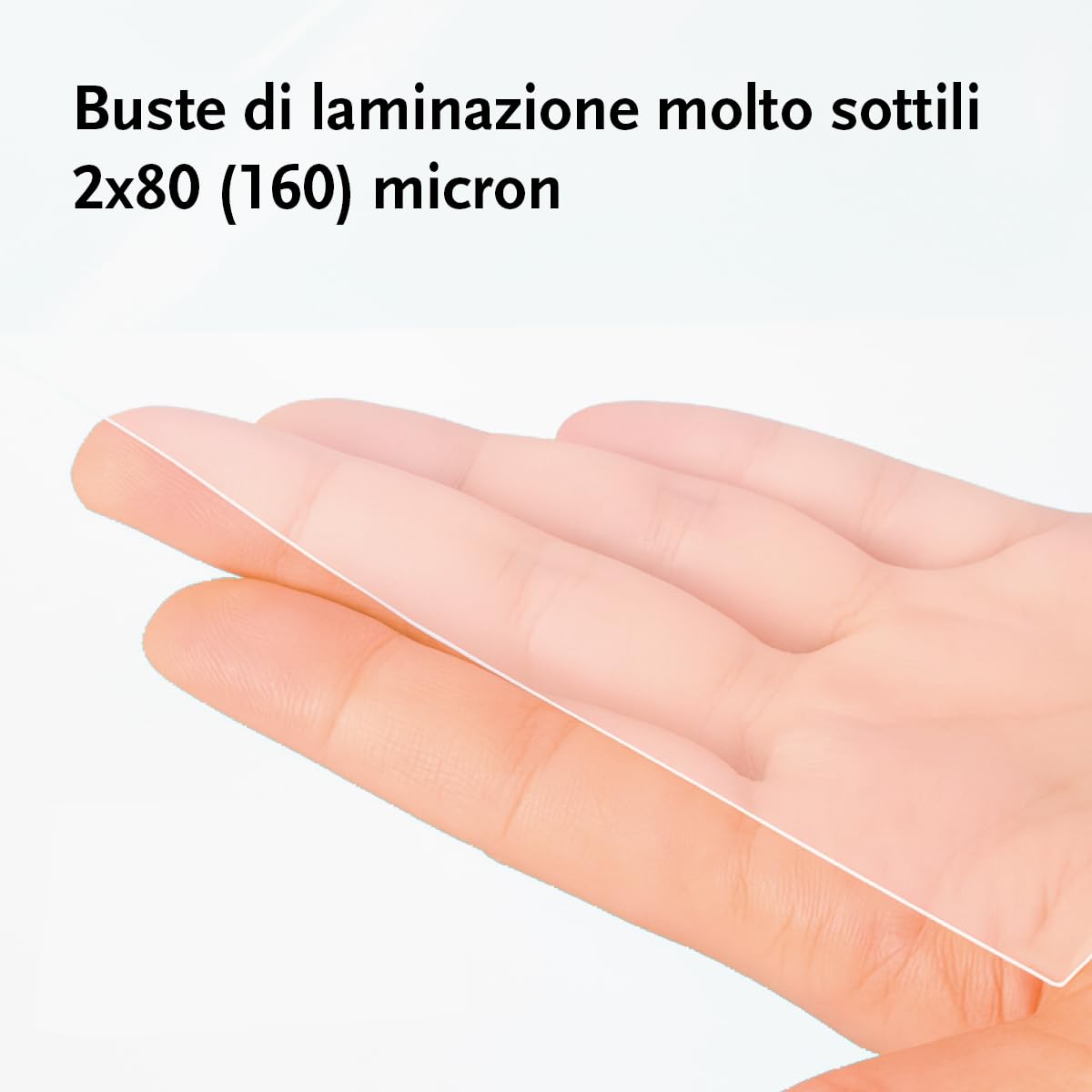 Foglio di Laminazione A4 100 Pezzi Spessore 160 Microns 216x303mm Lucido