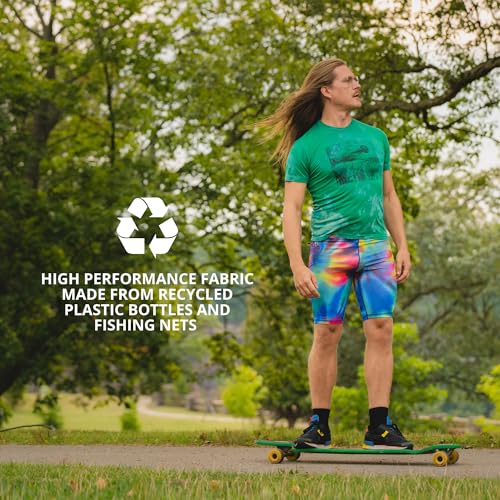 Kapow Meggings Men's Recycled Performance Compression Shorts with Pockets (Atomic, Medium)3