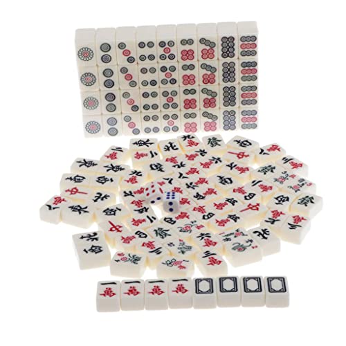 Mini Mahjong Baoblaze chino tradicional con caja portátil miniatura 4