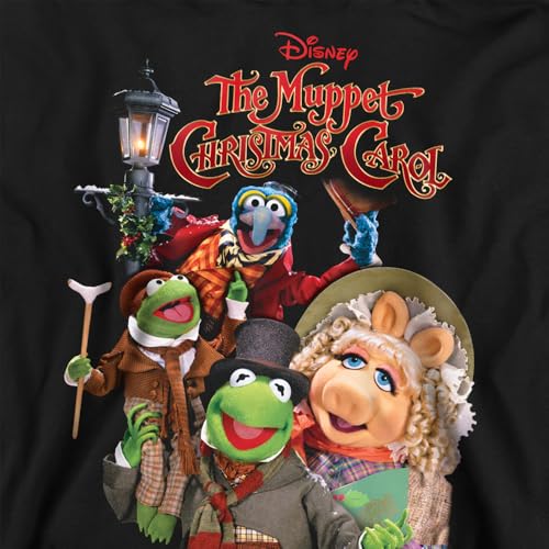 Sweat Muppet Christmas Carol noir pull Disney mixte imprimé retro nostalgique