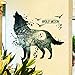 Home Decoration Wolf Moon Wall Stickers PVC Material Forest Waterproof DIY Animal Wall Poster for Kids Rooms Decoration Wall Decal