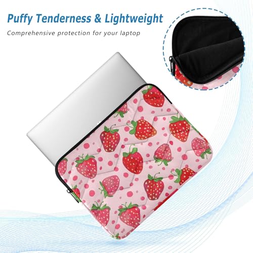 Funda para portátil con diseño artístico rosa fresa 13 pulgadas miniatura 5