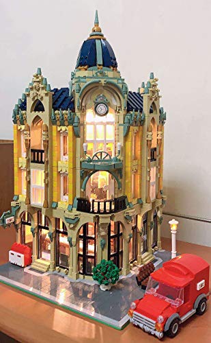 Bausteine Haus mit Beleuchtung historisches Postamt Modular Building, 3050 Klemmbausteine – Bild 2