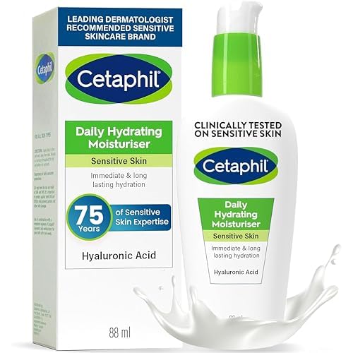 Cetaphil Daily Hydrating Face Moisturiser, 88ml, For Sensitive Skin, With Hyaluronic Acid