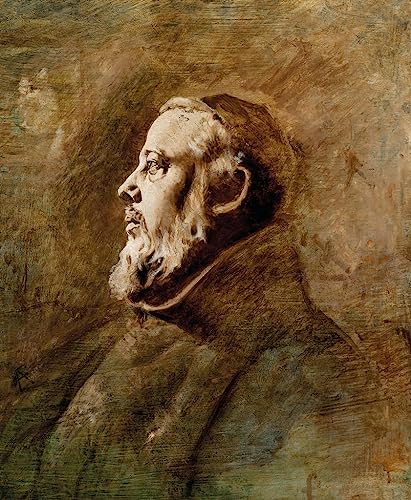 Peinture sur Toile Portrait Moine de Profil Anselm Feuerbach 60x90