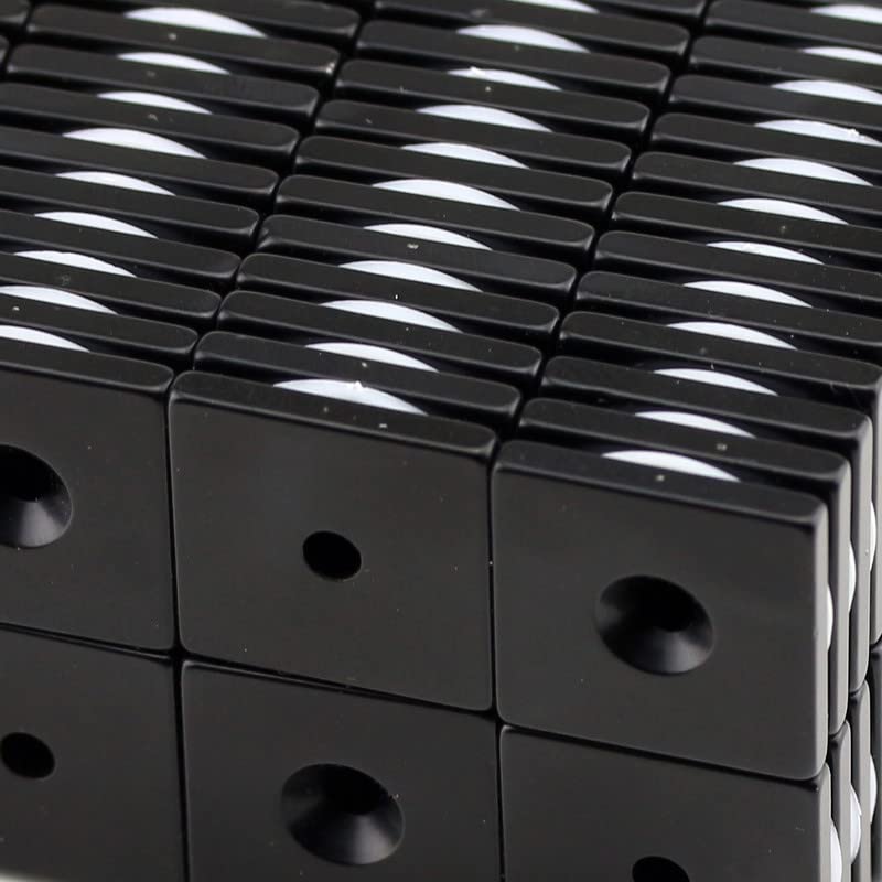 10 Stück Neodym Magnet Quader 20x10x5 mm N45 Epoxy schwarz 6,41 kg super stark