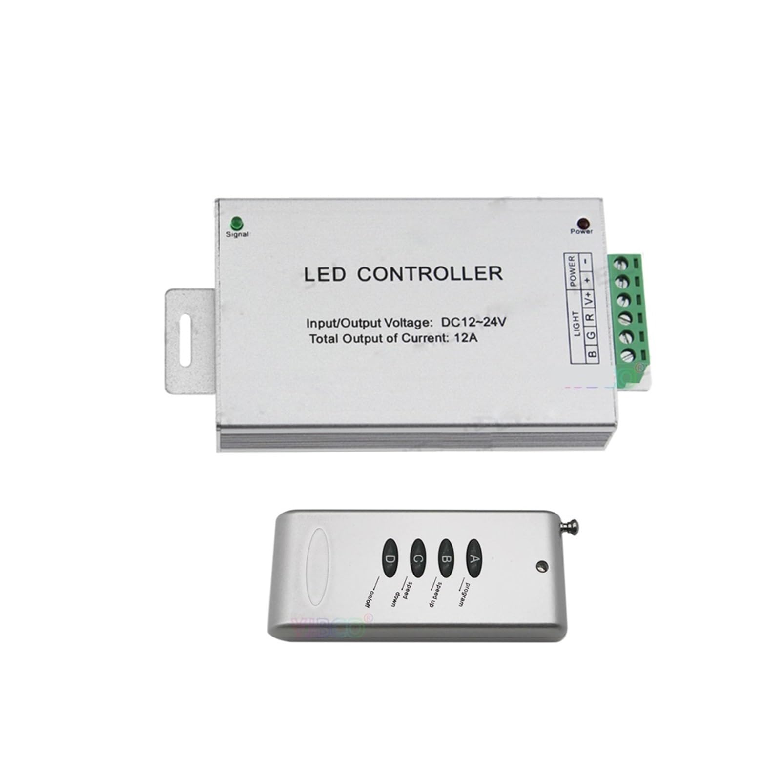 1 x kontroler LED DC12 ~ 24 V 12 A 24 A 30 A 4-klawiszowy kontroler RGB RF bezprzewodowy przełącznik sterowania (12 A)
