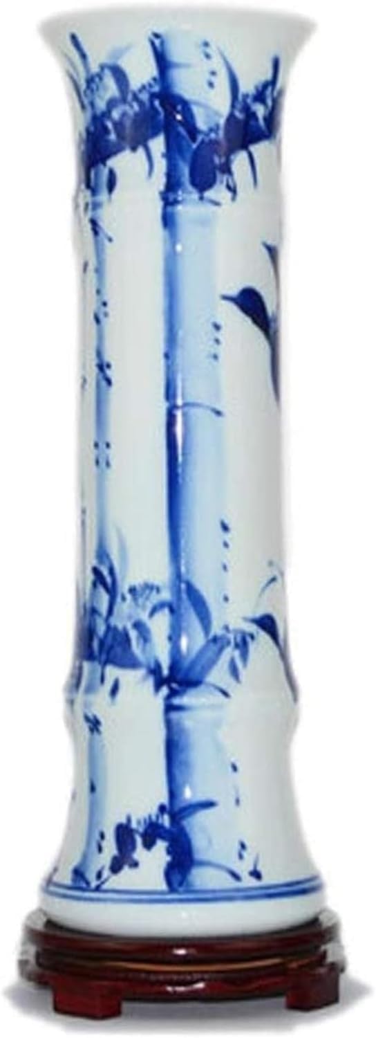 Bzgpmfud One Color Vase Desktop Ceramic Handmade Crafts With Base Cylinder Water Culture Plants Can Be Placed In The Tv Cabinet Bedside Table