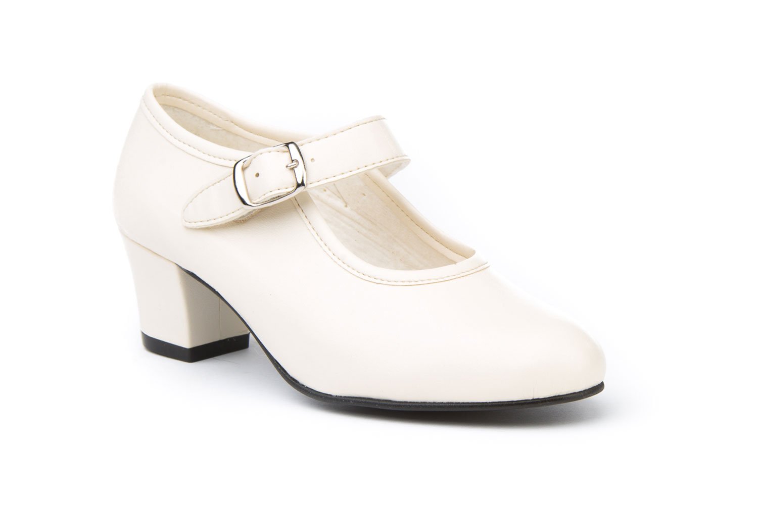 Zapatos Flamenca para Niña y Mujer, Mod. 302, Calzado Made in Spain (25, Beige)