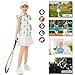 Soneven Girls Golf Polo - Ruffle Sleeve Golf Polo Shirts V-Neck Tennis T-Shirts Uniform Shirts Quick Dry 6-7 Years