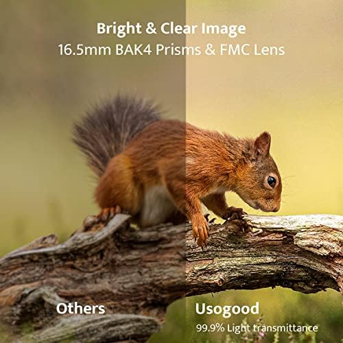 Binoculars for Adults Bird Watching usogood 12x50 High Power Binoculars for Stargazing, Traveling, Hunting and Hiking Binoculars with Tripod Phone Adaptor for Photography - BaK-4 Prisms, FMC Lens