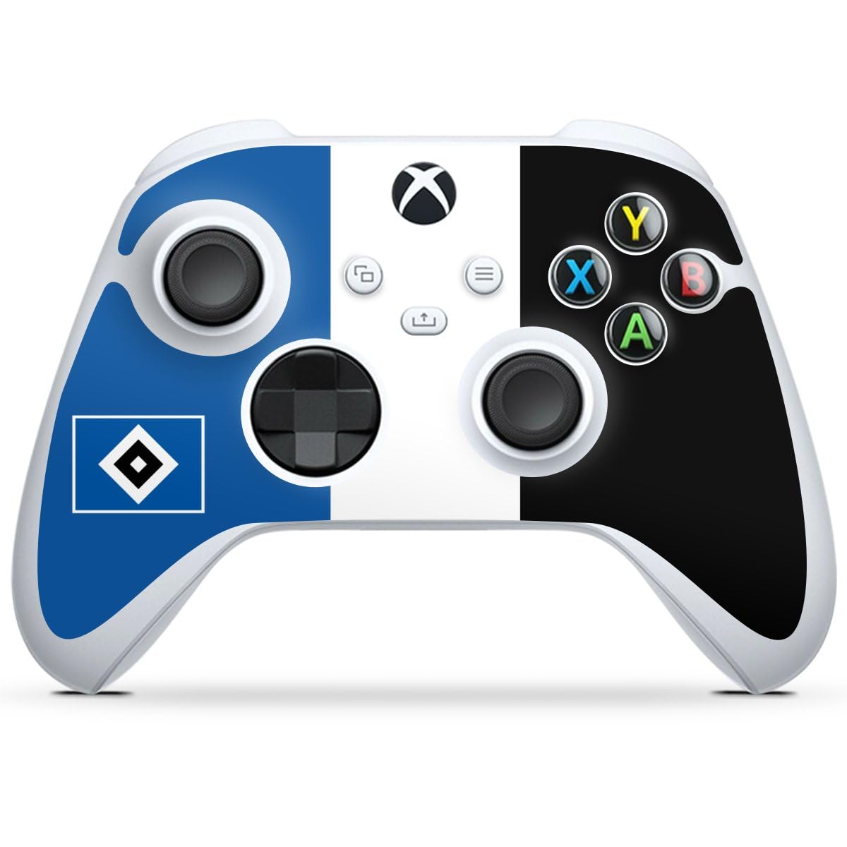 DeinDesign Skin kompatibel mit Microsoft Xbox Series S Controller Folie Sticker HSV Streifen Hamburger SV