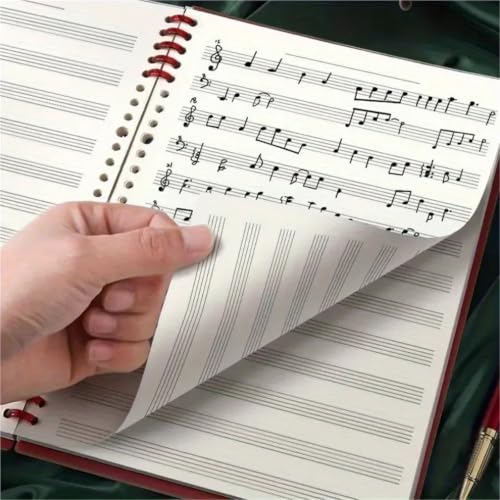 Cuaderno de notación musical reutilizable para corregir errores de composición fácilmente 2