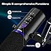 PUPGSIS Podcast Dynamic Microphone, XLR/USB Recording PC Microphones for Broadcast, Podcast, Recording, Gaming & Streaming, Studio Mic with Mute, Headphone Jack, Monitoring Volume Control, Windscreen
