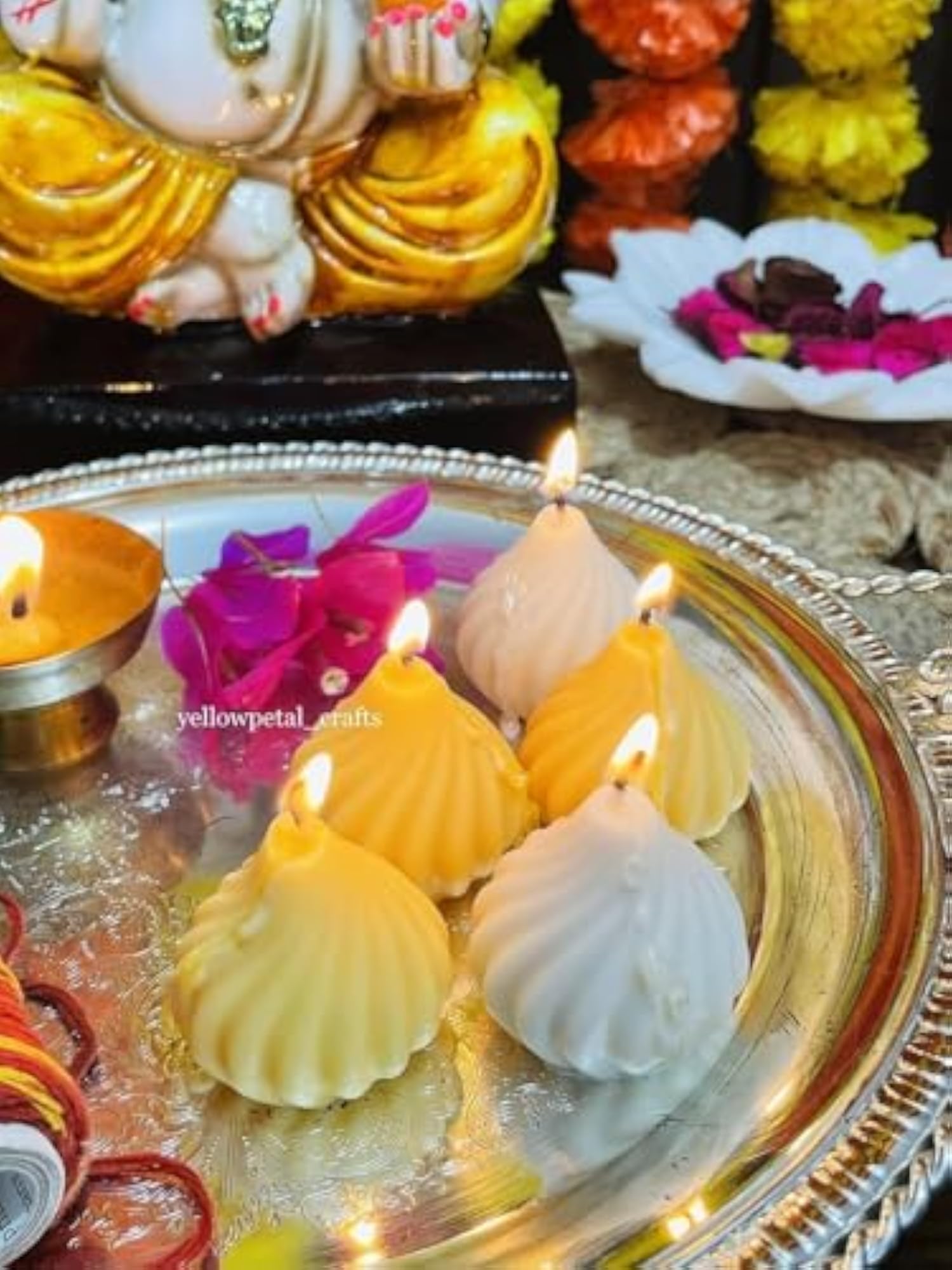 Decorative Shell-Shaped Candles, Set of 6