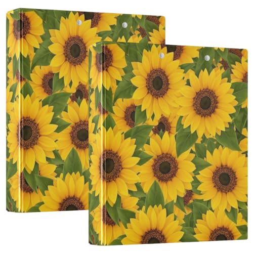 Classeur 3 anneaux D avec poches intérieures et couverture souple jaune pour documents A4