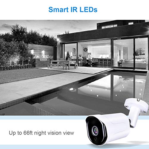 HDView 2.4MP 4-in-1 (HD-CVI/TVI/AHD/960H) Bullet Security Camera 2.8mm Lens Weatherproof IP66 Smart IR Night Vision Anti IR Reflection 30fps@1080P COC OSD Outdoor CCTV Camera for Home Surveillance