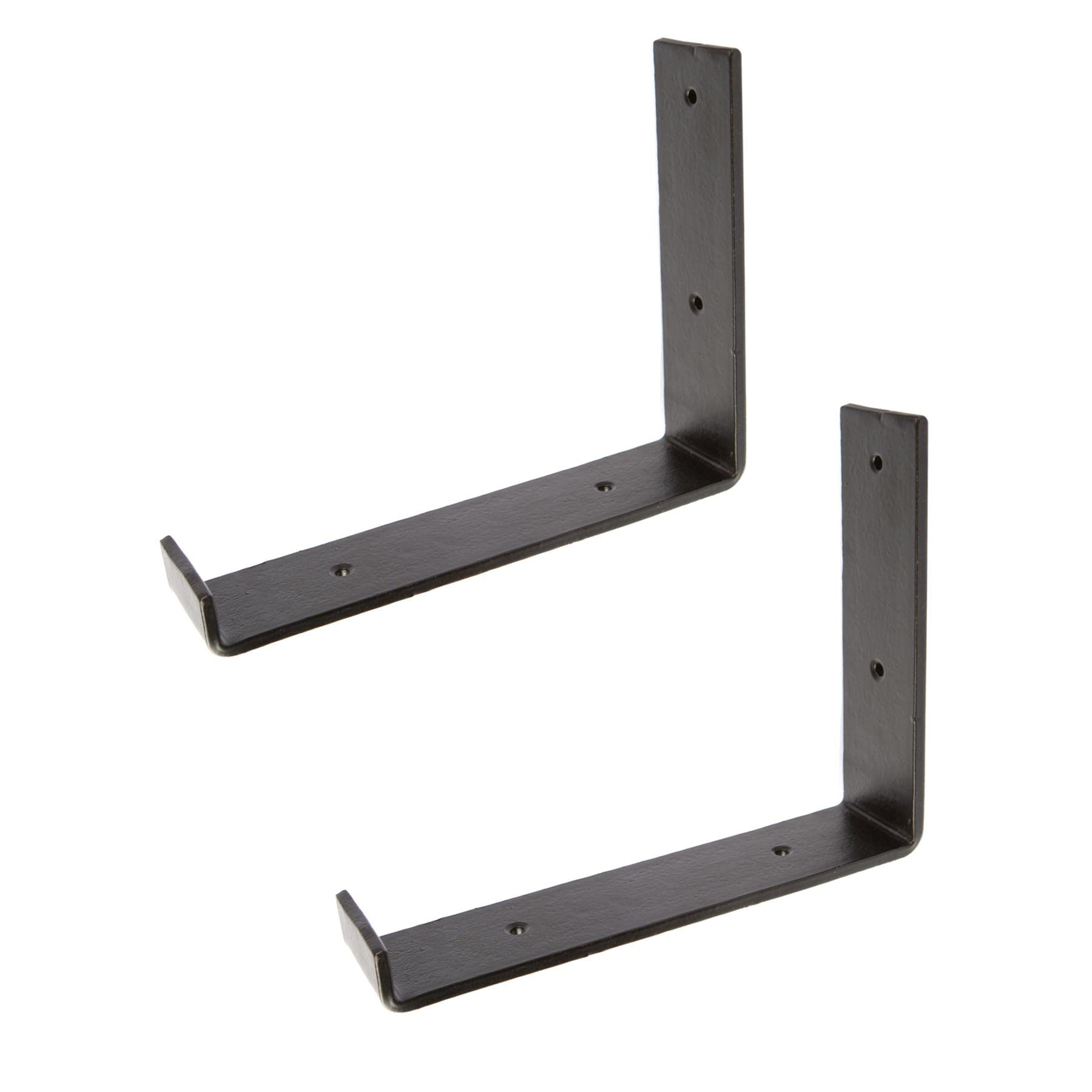 Iron Shelf Bracket - Scaffold Board - Rustic Raw Finish - D235mm - Pack of 2