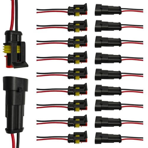 Connecteurs de fils électriques étanches 2 broches 16 AWG pour l'éclairage de remorque