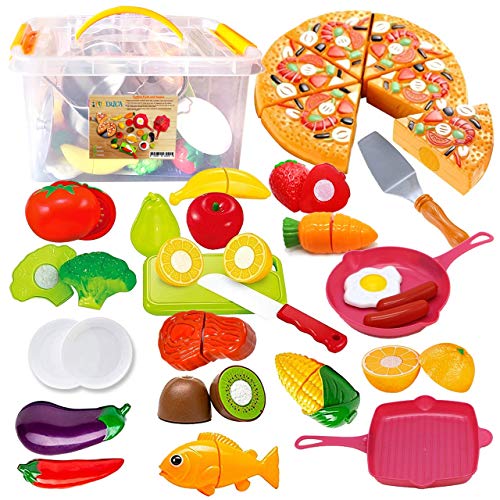 FUNERICA Cutting Toy Food Playset for Kids - with Pretend Play Fruits