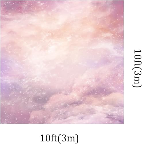 Miniatura 10 de Kate 8x10ft Pink Cloud Sky Photography Backdrops Abstract Dreamlike White Spots Decor Photo Background