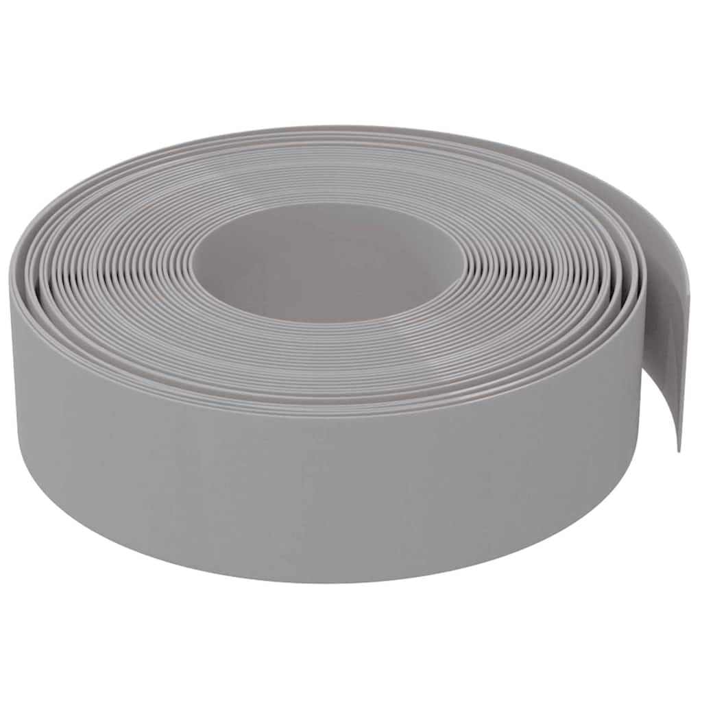 Orli da giardino in polietilene 4 pezzi 10 M Grigio | Flessibile, facile da installare, per laghetto e vialetta, altezza 15 cm